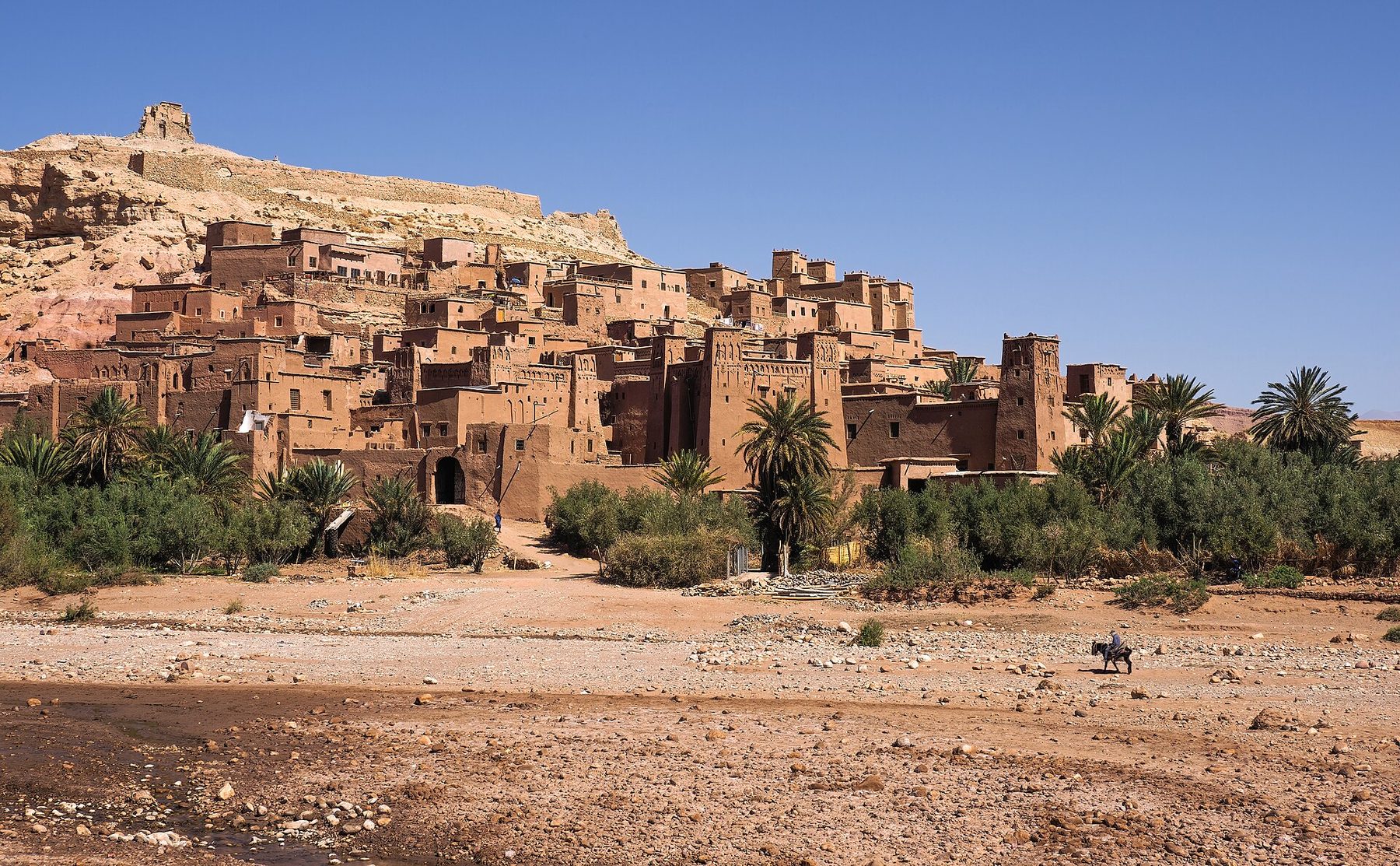 Le ksar d’Aït Ben Haddou, village fortifié en terre crue, au Maroc